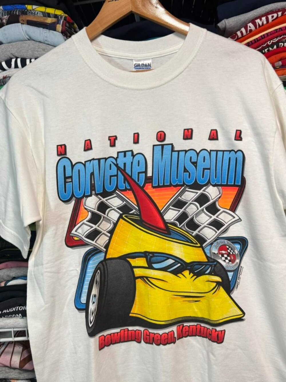90s National Corvette Museum Bowling Green Kentucky Cotton T-Shirt